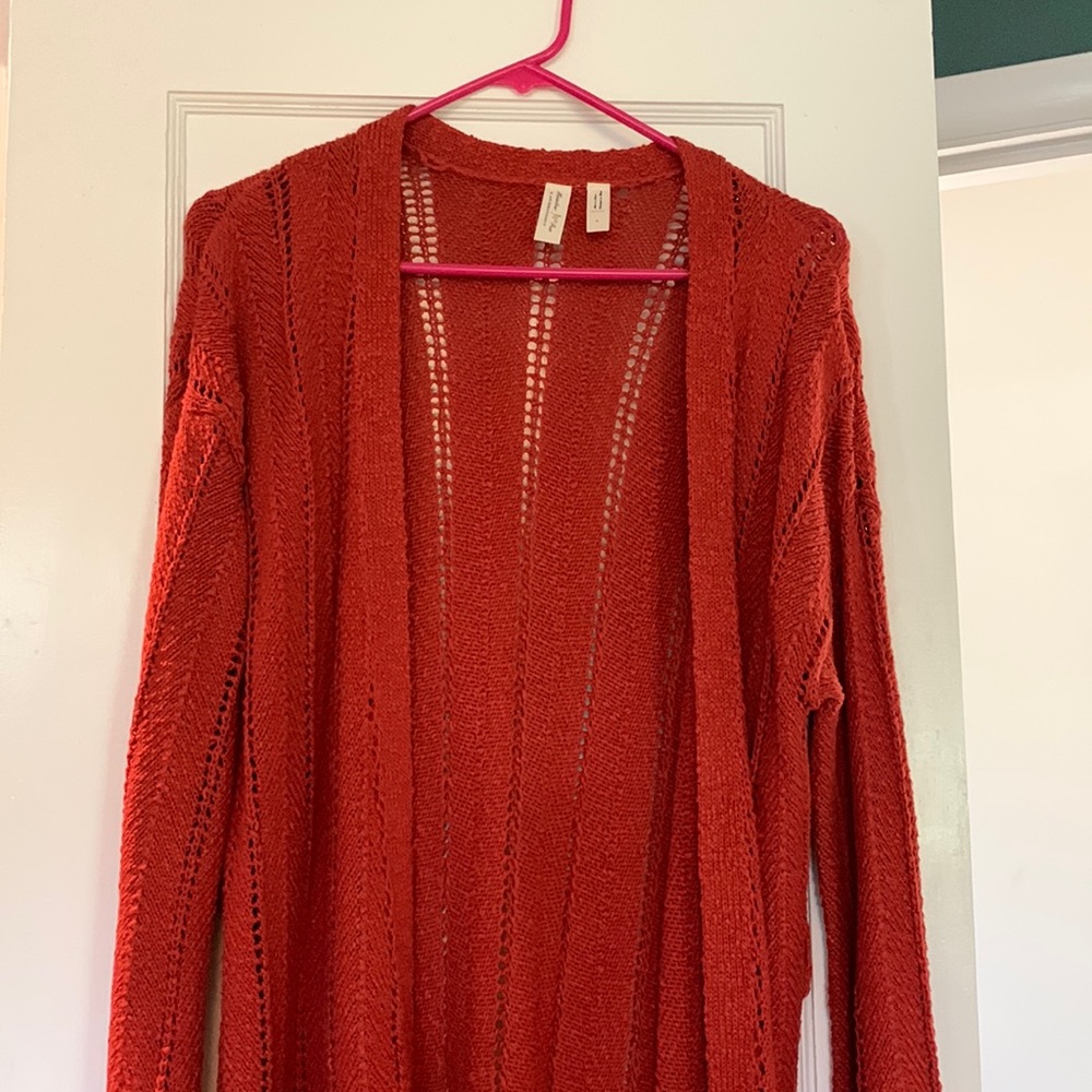 Bell-sleeve Anthropologie meadow rue open cardigan
